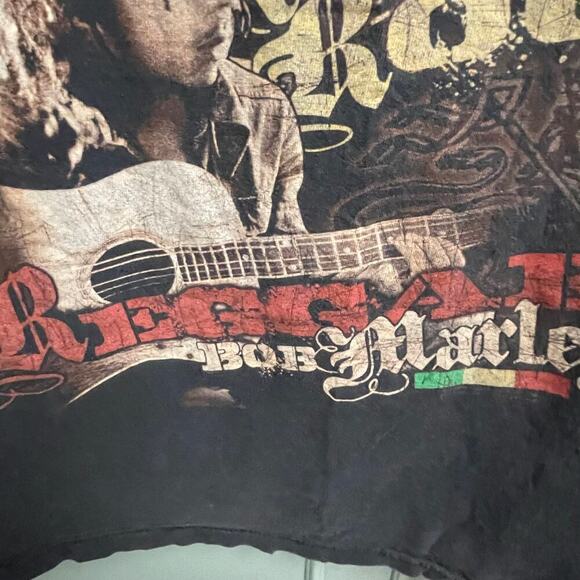 Vintage Bob Marley Shirt Size Small Roots Rock Reggae Zion Short Sleeve Black - Picture 2 of 3